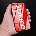 iPhone 8 Plus Case, AICase Tempered Glass Back Case, AICase Supreme Fashion Hard Glass Back Cover Soft TPU Bumper Frame Anti-Fingerprints Protective Case for Apple iPhone 8 Plus/7 Plus(Red)
