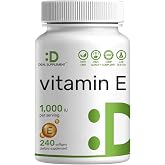 DEAL SUPPLEMENT Vitamin E 1,000 IU Per Serving, 240 Softgels | dl-Alpha Vitamin E. Stable Form. Easy-to-Swallow Softgels. For Women &amp; Men. 120-Day Supply. Non-GMO, Gluten Free.