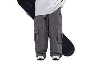 SNOWVERB Womens Mens Baggy Waterproof Streetwear Jeans Snowboard Ski Loose Fit Snow Pants