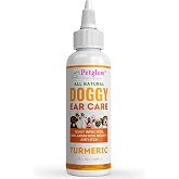 PetGlow Dog Ear Cleaner Infection for Yeast with Turmeric. Natural Ear Therapy eliminates Painful Ear infections, Odor, Wax, and Stops Chronic Ear Itch.