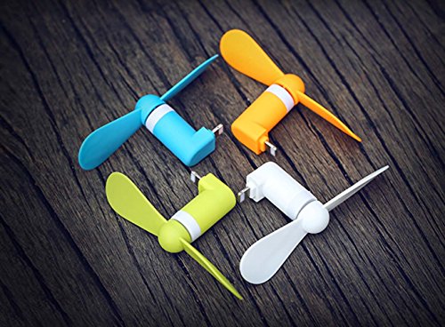 ZLMC Portable Mini Fan Compatible for iPhone Xs X 8 8plus 7plus 6 6S 7 IPad Smartphone Phone Accessories (White,Blue,Green,Rose Red) [4-Pack] - Thumbnail 6