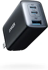 Anker USB C Charger(Nano II 65W), PPS 3-Port Fast Compact Foldable Wall Charger for MacBook Pro/Air, iPad Pro, Galaxy S20, Dell XPS 13, Note 20/10+, iPhone 17/17 Pro, Steam Deck, and More