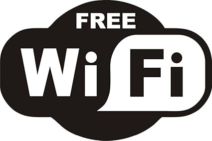 Free Wifi Sign Sticker Decal For Internet Cafe Bar Club Office Shop X1 15cmx10cm Amazon Co Uk Office Products
