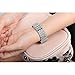 Wearlizer Bling Metal Comptible for with Fitbit Charge 2 Bands for Women Bangle Bracelet Assesories Straps Wrist Band Fit bit Charge hr 2 Dressy Small Large Shine Crystal Silver
