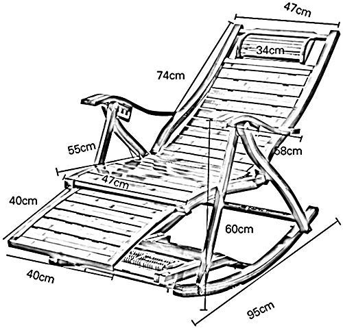 ZHAS Sonnenliege, Liegestühle draußen , Garten Klappstuhl Patio Sessel, Gartenliege Leichtgewicht, Klapp Gartenstuhl – Bild 3