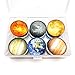 12 Planetary Series Fridge Magnets Beautiful Glass Creative Pushpins for Whiteboard Office Calendar Decorative Popular Home Wall Décor Set (12 Planetary)