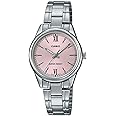 Casio LTP-V005D-4B2 Women's Standard Stainless Steel Pink Dial 3-Hand Analog Watch