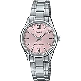 Casio LTP-V005D-4B2 Women's Standard Stainless Steel Pink Dial 3-Hand Analog Watch