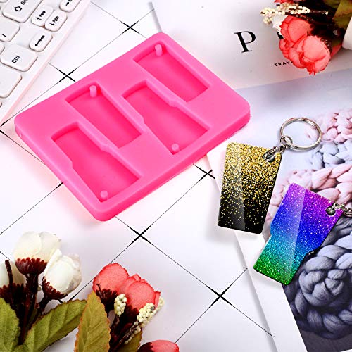 image for Boao 2 Pieces Tumbler Silicone Mold DIY Keychains Cup Mold Perforated 