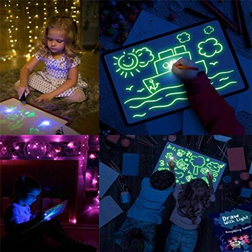 Masrin Fluorescent Luminous Writing Board Draw With Light-Fun And Developing Toy And Developing Toy Big Pack 1Pen / Set (Blue)