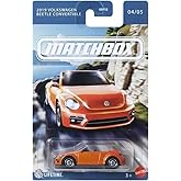 Matchbox 2019 Volkswagen Beetle Convertible [Orange] 04/05, GGF12, 1:64 Scale Diecast Vehicle