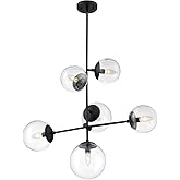 Nuvo Sky-6 Light Pendant in Industrial Style-16 Inches Wide by 27.88 Inches High-Matte Black Finish