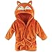 Hudson Baby Unisex Baby Plush Animal Face Bathrobe, Fox, 0-9 Months