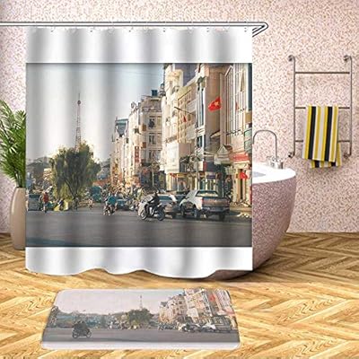 Pretty Cool Shower Curtain Safari Set Waterproof Bathroom Decor