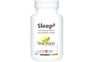 New Roots Herbal - Sleep 8, 60 Capsules 60-Day Supply - Fall Asleep Faster, Helps Relieve the Daytime Fatigue Associated with