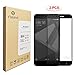 [2 Pack] Ytaland Tempered Glass for Xiaomi Redmi 4X 5.0Inch, Full Covered Anti-Fingerprints Thin 9H Hardness Screen Protector for Xiaomi Redmi 4X (Black)