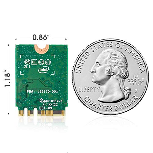 Authentic Intel Dual Band Wireless- AC 9260NGW NGFF WiFi Card M.2 NGFF 2.4/5GHz(160Mhz) Bluetooth 5.0 Wireless Internal WiFi Adapter 1.73Gbps for Laptop/Desktop PC Gaming, Bluetooth 5.0