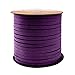 BEADNOVA 5mm Purple Flat Leather Lace Beading Thread Faux Suede Cord String Velvet 50 Yards Roll Spool