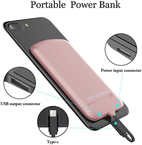 Portable Power Bank Charger, External Backup Battery Pack 4000mAh Type-C Cable,Ultra Slim Power Bank Compatible Samsung Galaxy S8/S8+/s7+/c9pro/Note8,LG G5-Pink