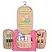 Jmkcoz Portable Large Hanging Toiletry Bag Travel Bag Waterproof Hanging Toiletry Bag Bathroom Storage Makeup Organizer Pink