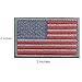 2 pieces Tactical USA Flag Patch -Subdued Silver- American Flag Embroidered Red Border US United States of America Military Uniform Emblem Patches