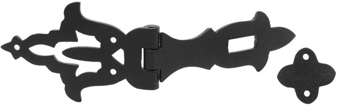 Safety Hasp Lock Black Iron 2 3/4 Inch X 8 1/4 Inch | Renovator's Supply - Cabinet Accessories - 