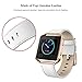 SWEES Leather Bands Compatible with Fitbit Blaze Smart Watch, Genuine Leather Replacement Band with Metal Frame Small & Large for Women Men, Champagne Gold, Rose Gold, Black, Brown, White, Grey, Beige
