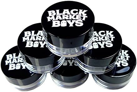 50 Black Market Boys Shatter Labels Oil Wax Crafts 1G 5ML Empty Acrylic Jars