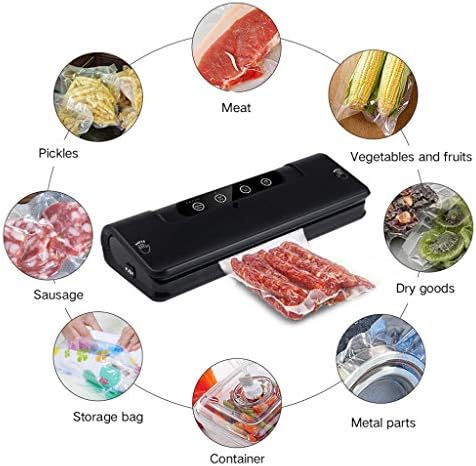 Finanoco Vacuum Sealer Machine, Automatic/Manual Fresh Food-Sealers Packing Machines, Fruits Meat Food-Savers & Wine Preserver System with Dry & Moist Sealing Modes, LED Indicator Lights