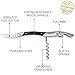 Professional Waiters Corkscrew with Gift Box – Ebony Wood, Stainless Steel, Single Lever, All-in-one Corkscrew, Wine Opener, Bottle Opener and Foil Cutter made for Sommeliers, Waiters and Bartenders