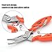 FREEHAWK® Multi Function Stainless Steel Fishing Pliers Curved Nose Scissors Braid Cutters Hook Removers Fishing Line Cutters with Nylon Sheath in Orange