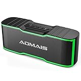 AOMAIS Sport II Mini Portable Bluetooth Speakers with 10W Superior Sound, Built-in Mic, Stereo Pairing, IPX4 Water-Resistant Wireless Speaker for Shower, Pool, Outdoors, Travel, Beach (Green)