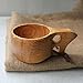 Nordic Style Handmade Finnish Kuksa Ancient Lapland Finland Style Wooden Cup (Classic-2 Holes)