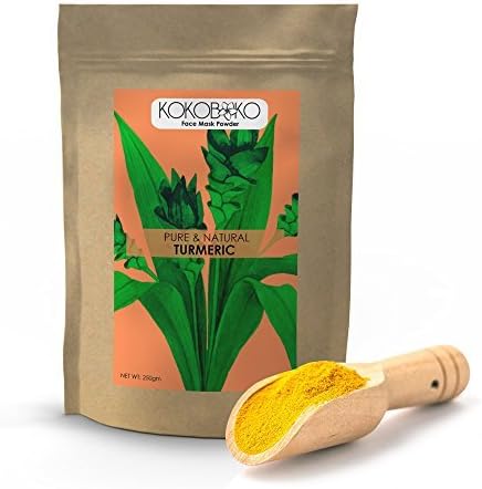 KOKOBOKO Natural Turmeric &amp; Bentonite Clay DIY Face Mask Powder For Bright Glowing Skin I Vegan &amp; Ayurvedic I Great For Acne, Eczema I Handmade in Pristine Tropical Bali (8.8 oz)