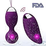 Kegel Exercise Ben Wa Balls Sets 10 Modes Massage Egg Remote Control Vibrator for Women-10M Wireless 100% Waterproof -Doctor Recommended for Bladder Control & Pelvic Floor Exercises