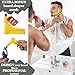 Unique waterproof shaving apron by 3 Little Beards-polyester grooming bib w/ 2 types of suction cups-beard trimming catcher cape-keep your sink clean and out of clogging-free bonus beard shaper comb