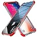 MATEPROX iPhone Xs Case iPhone X Case Clear Hybrid TPU Hard Cover with Thin Shockproof Bumper Protective Case for iPhone Xs/X 5.8'' (Red)