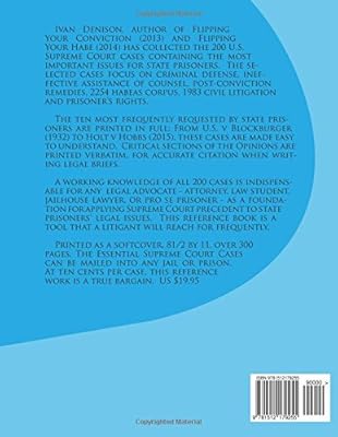 The Essential Supreme Court Cases The 0 Most Important Cases For State Prisoners By Denison Ivan Amazon Ae