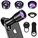 Hpory Zoom Telephone Lens for iPhone Camera Lens Kit 4 in 1 Fisheye Wide Macro Lens 14X Zoom Lens Kit for iPhone and Samsung Android