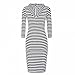Eliacher Women's Casual Striped Knitting Dress