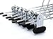 6 Quality Pants Hangers Heavy Duty Add-on Skirt/Slack Metal Hanger, Extra Wide Adjustable Clips, Multi Stackable Add on Hangers, Chrome, Jeans, Bottoms, Set of 6