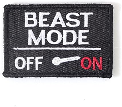 Beast Mode Activated 2x3 Military Patch / Morale Patch - Multiple Colors (Black) By ADISID