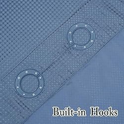Gibelle No Hook Waffle Weave Shower Curtain with