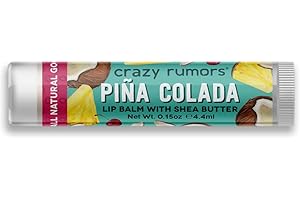 Crazy Rumors Piña Colada Lip Balm. 100% Natural, Vegan, Plant-Based, Made in USA (1-Pack)