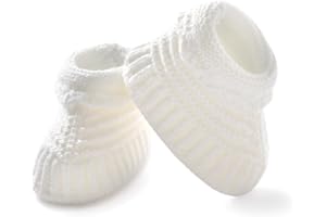 Neiwech Baby Booties Newborn Warm Cozy Shoes Soft Hand Knit First Walkers for Infant Boy Girl
