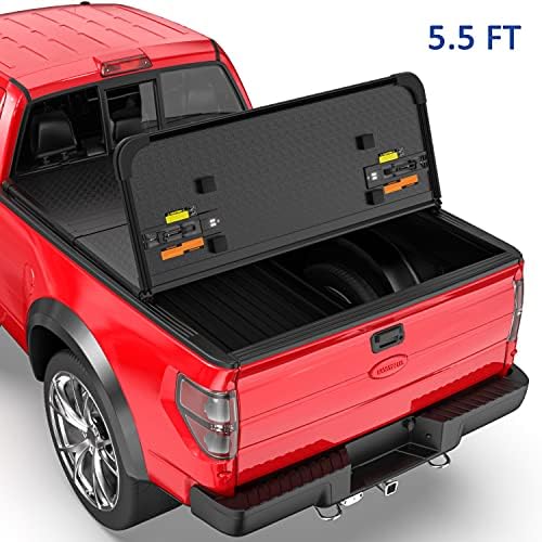 MOSTPLUS TriFold Hard Truck Bed Tonneau Cover On Top Compatible for