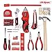 Hi-Spec 160 Piece DIY & Repair Tool Set Kit Bag with 4.8V Dual Position Cordless Power Screwdriver with Precision Screw Insert Bit Set, Box Cutter Knife, Hammer, Wrench, Tape, Pliers & Wall Fixtures