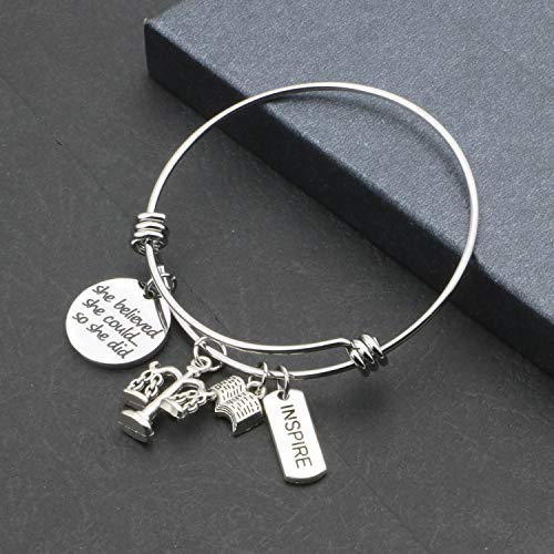 EIGSO Lawyer Gifts Scales of Justice Lawyer Bracelet She Believed She Could Lawyer Gift Jewelry Law School Graduation Gift New Lawyer Gift Attorney Gift - Thumbnail 7