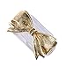 Magcessory Ribbon Bow Magnetic Eyeglass Holder Brooch, Scarf Pin, Cardigan Closure Set, Gold
