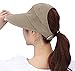 HINDAWI Sun Hats for Women Wide Brim UV Protection Summer Beach Visor Cap Khaki